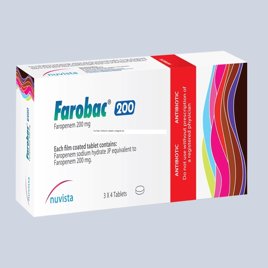 Pack Image: Farobac 200 mg Tablet (3 x 4)