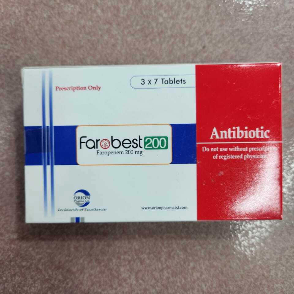Pack Image: Farobest 200 mg Tablet (3 x 7)