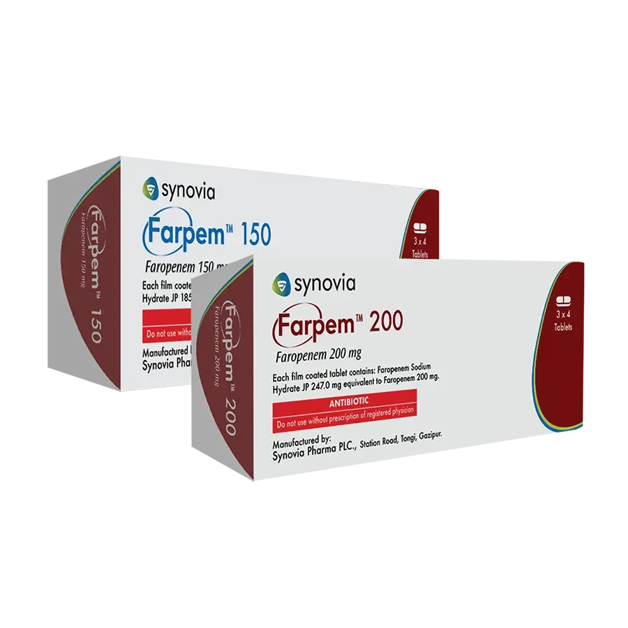 Pack Image: Farpem 200 mg Tablet (3 x 4)