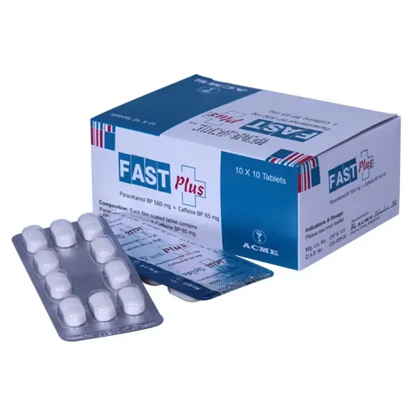 Pack Image: Fast Plus 500 mg Tablet (20 x 10)