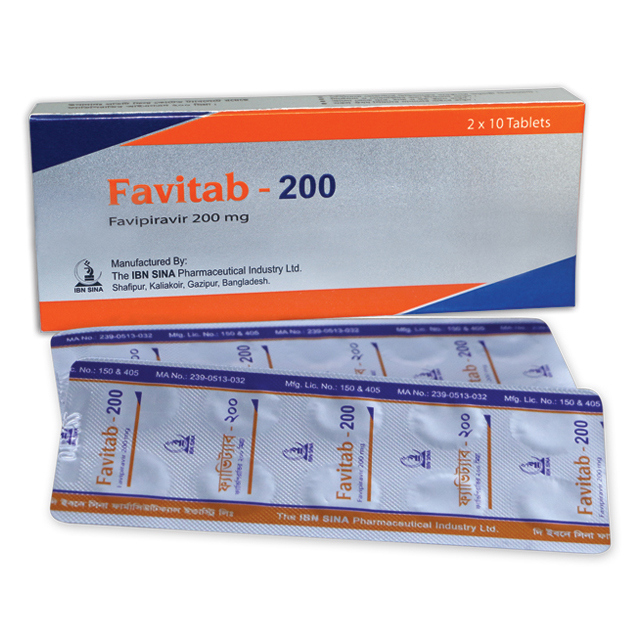 Pack Image: Favitab 200 mg Tablet (2 x 10)