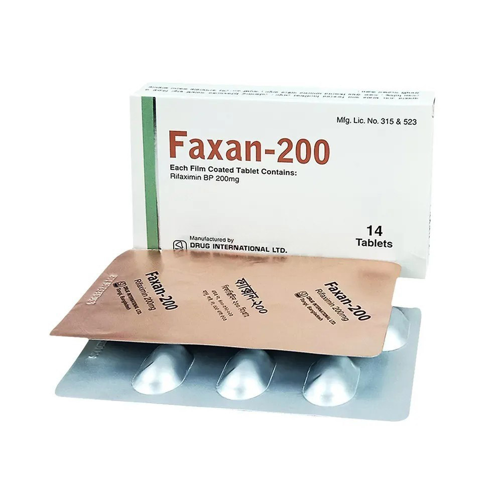 Pack Image: Faxan 200 mg Tablet (2 x 7)