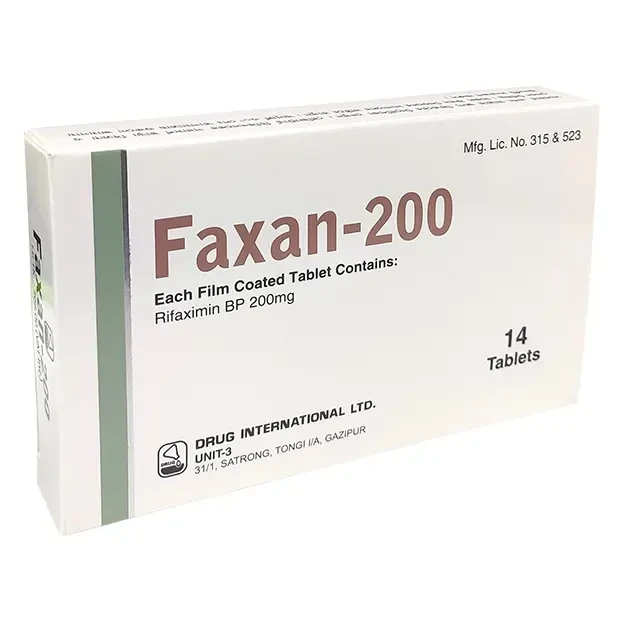 Pack Image: Faxan 200 mg Tablet (2 x 7)