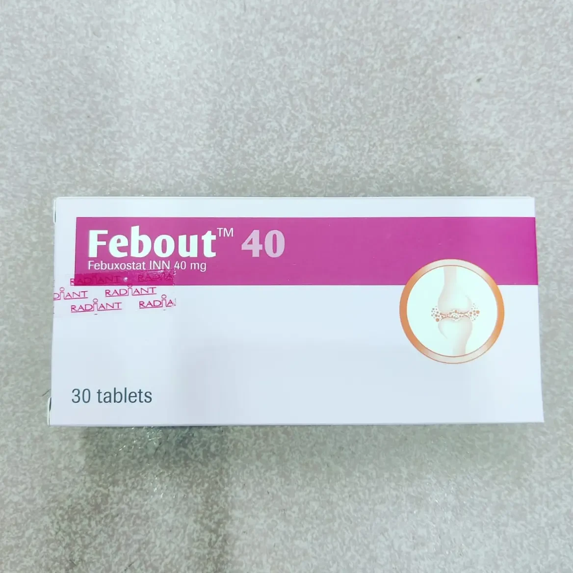 Pack Image: Febout 40 mg Tablet (3 x 10)