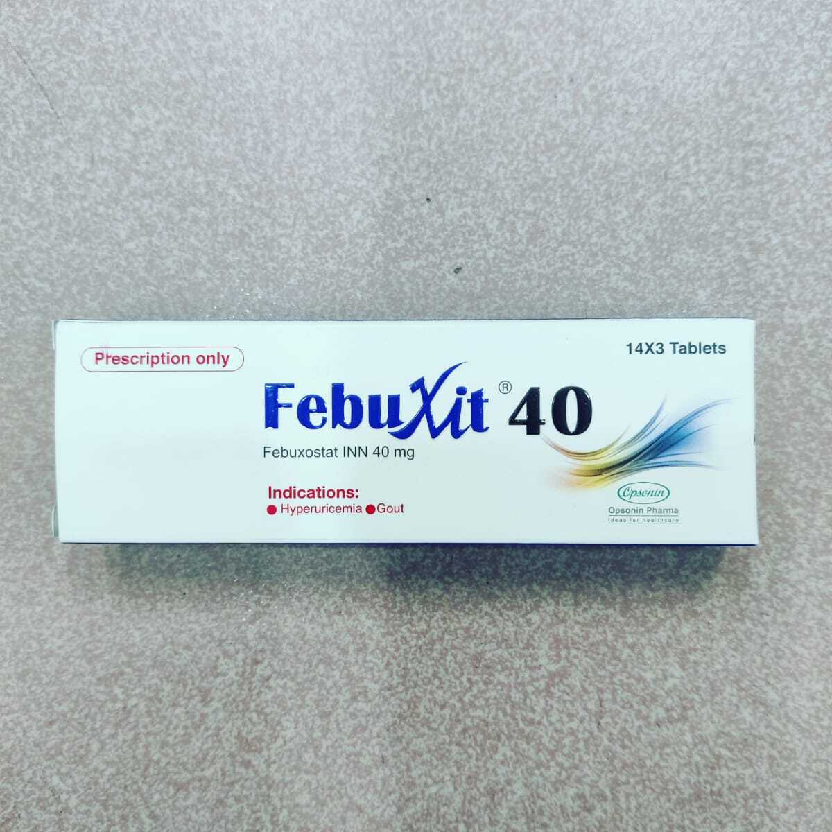 Pack Image: Febuxit 40 mg Tablet (3 x 14)