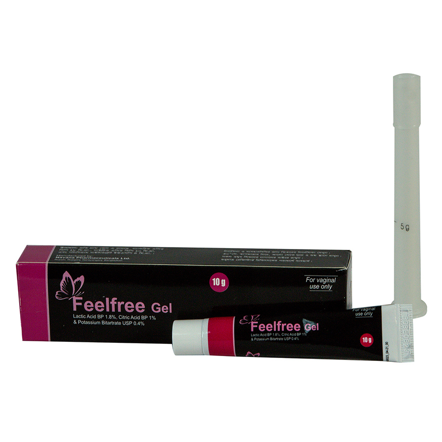 Pack Image: Feelfree 1.8% 1% Vaginal Gel (10 gm tube)