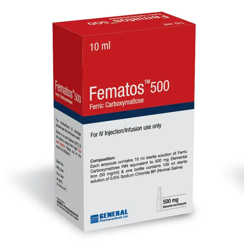 Pack Image: Fematos 500 mg Injection (10 ml vial)