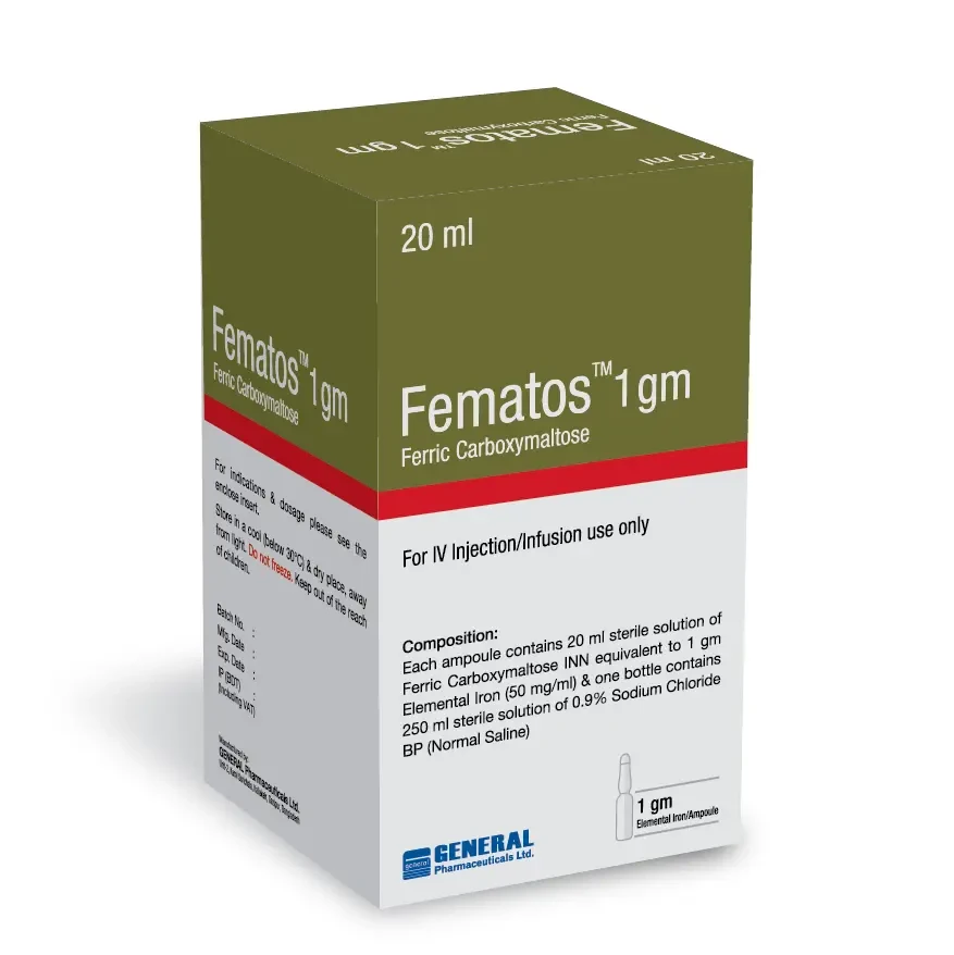 Pack Image: Fematos 1 gm Injection (20 ml vial)
