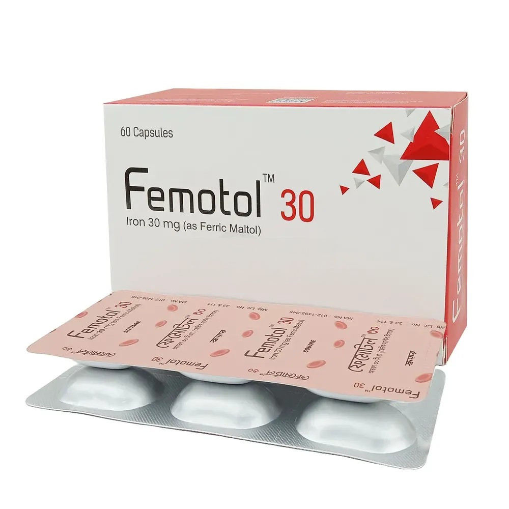 Pack Image: Femotol 30 mg Capsule (6 x 10)