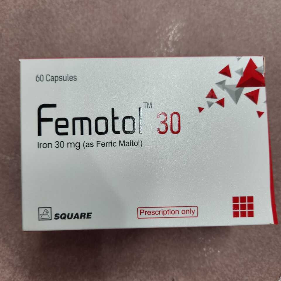 Pack Image: Femotol 30 mg Capsule (6 x 10)