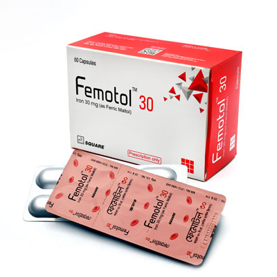 Pack Image: Femotol 30 mg Capsule (6 x 10)