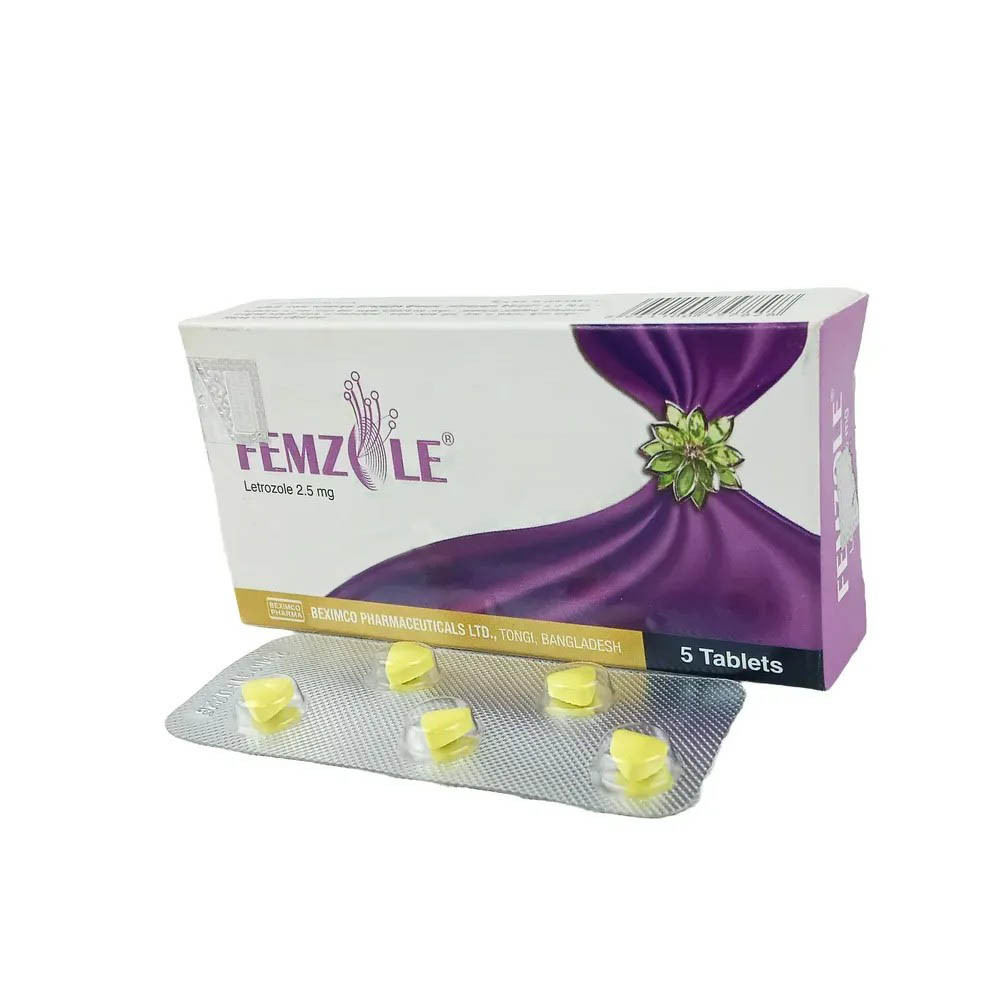 Pack Image: Femzole 2.5 mg Tablet (1 x 5)