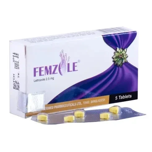 Pack Image: Femzole 2.5 mg Tablet (1 x 5)