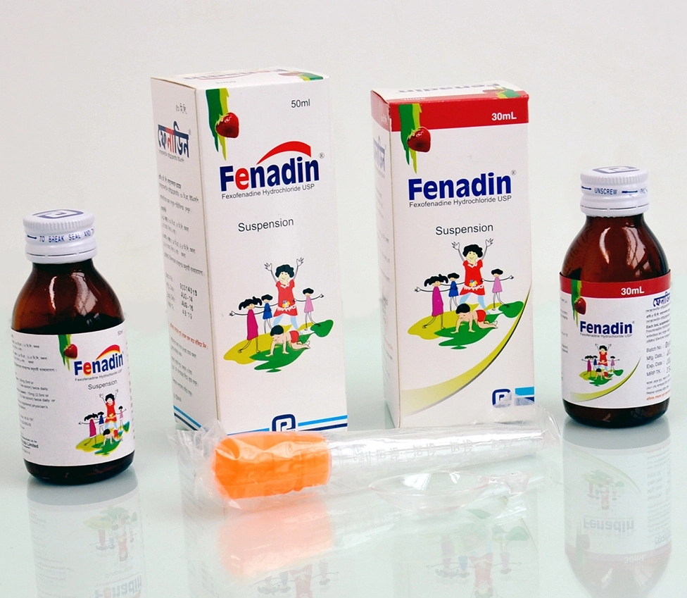 Pack Image: Fenadin 30 mg Suspension (30 ml bottle)