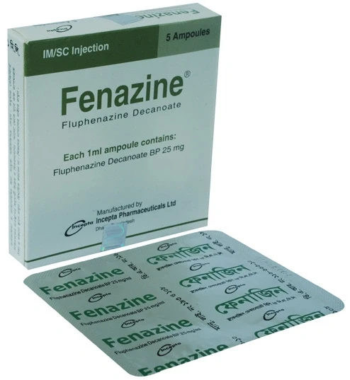 Pack Image: Fenazine 25 mg Injection (1 ml ampoule)
