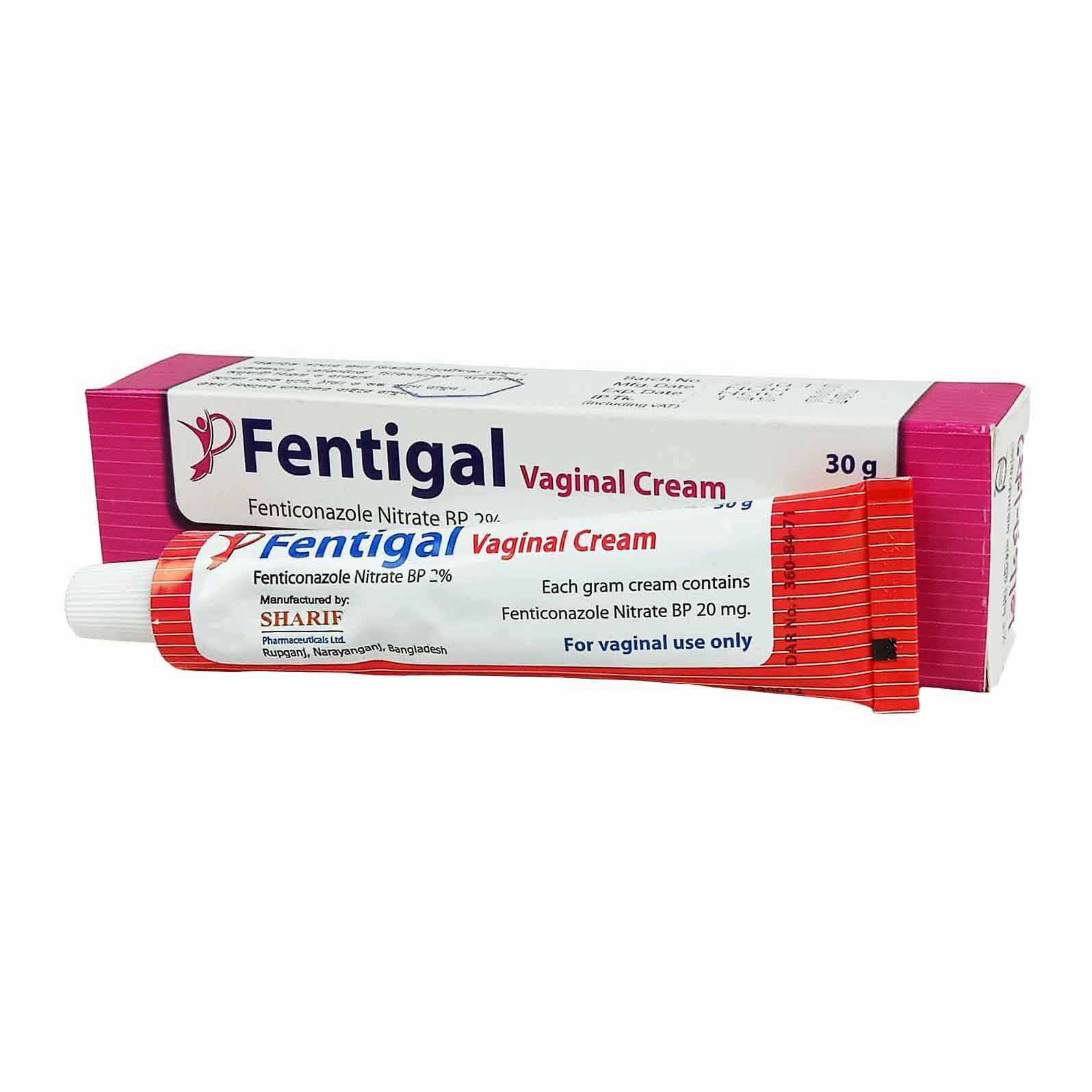 Pack Image: Fentigal 2% w Vaginal Cream (30 gm tube)