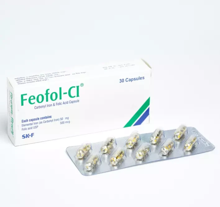 Pack Image: Feofol-Cl 50 mg Capsule (3 x 10)