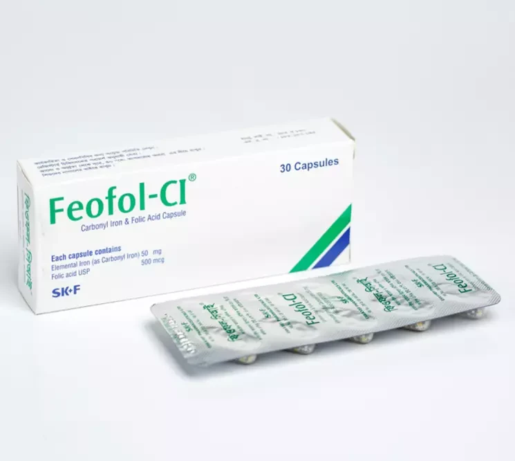 Pack Image: Feofol-Cl 50 mg Capsule (3 x 10)
