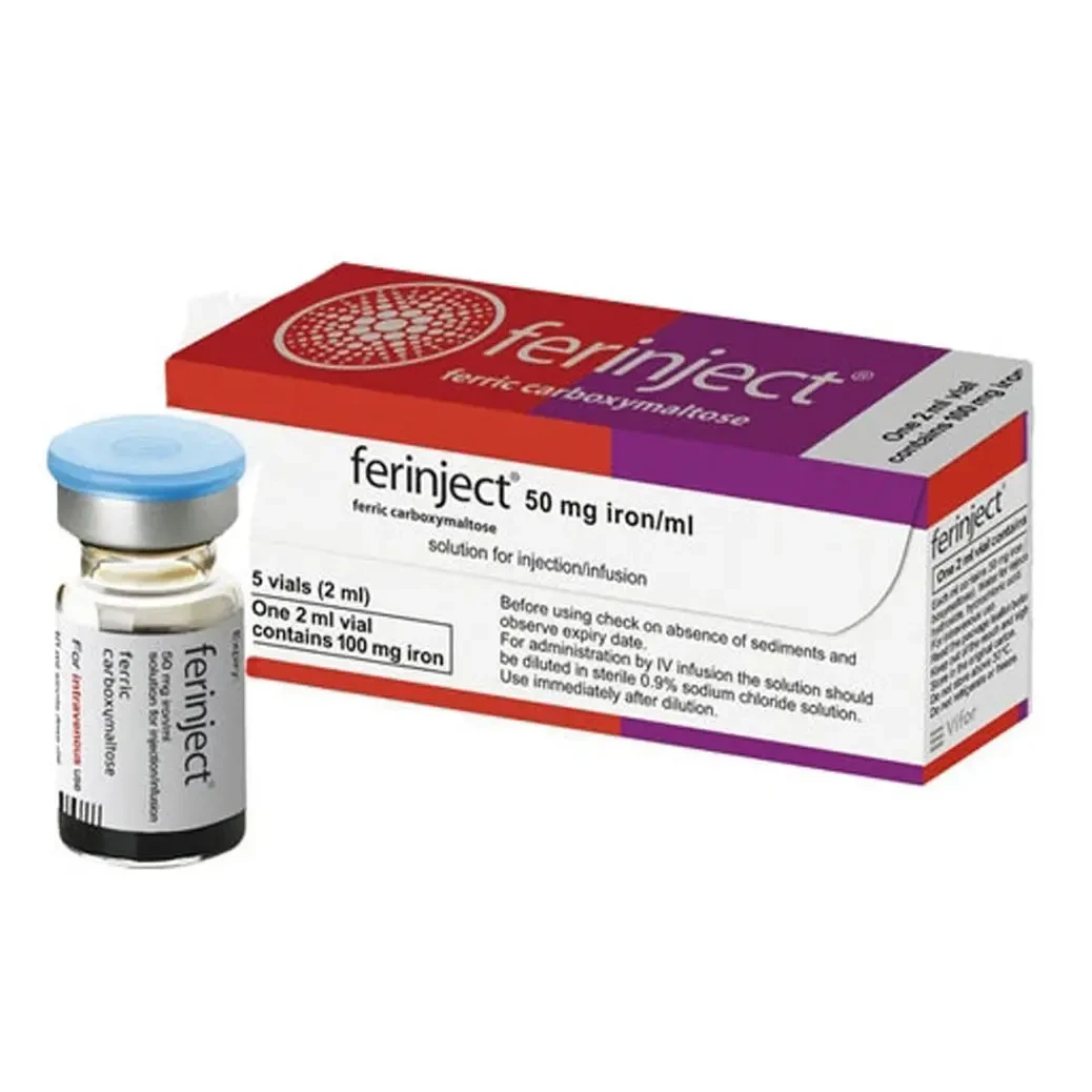 Pack Image: Ferinject 100 mg Injection (2 ml vial)