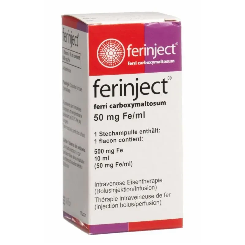 Pack Image: Ferinject 500 mg Injection (10 ml vial)