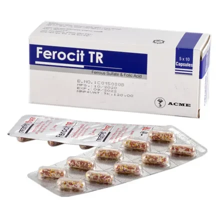 Pack Image: Ferocit TR 150 mg Capsule (5 x 10)