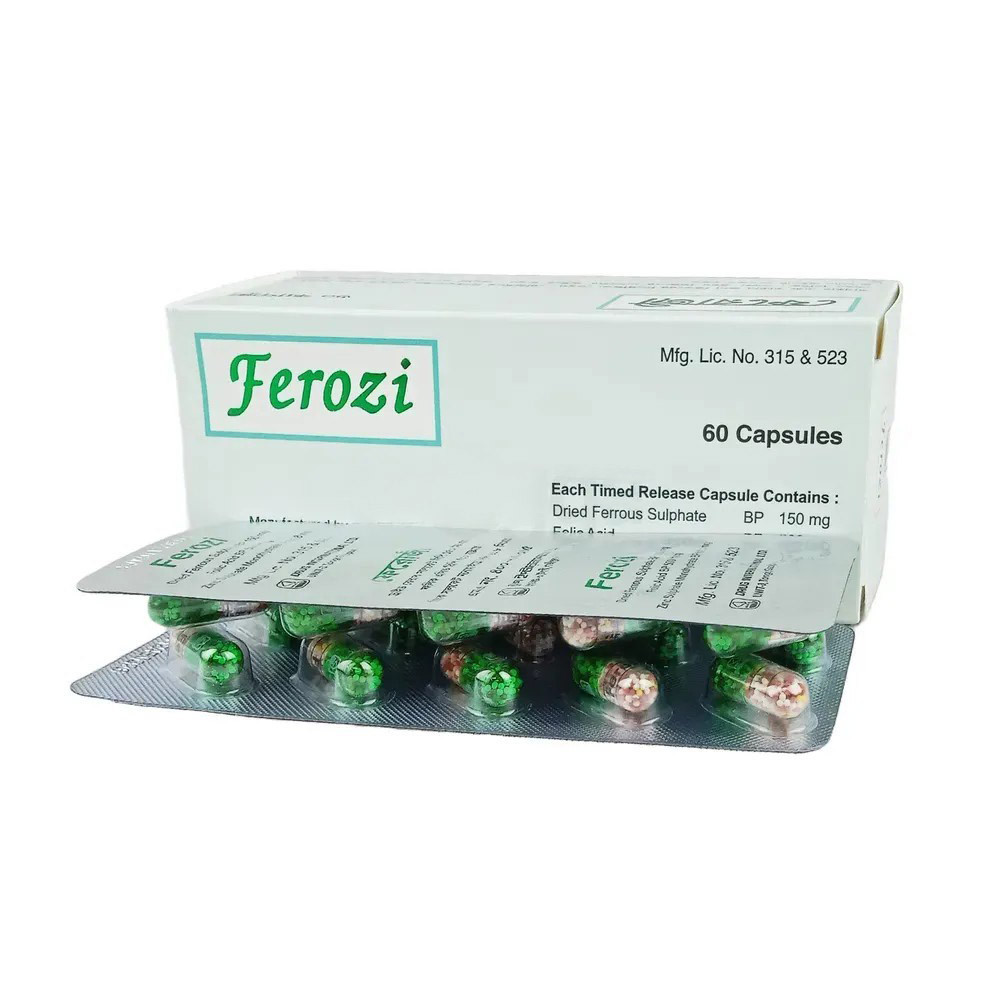 Pack Image: Ferozi 150 mg Capsule (6 x 10)