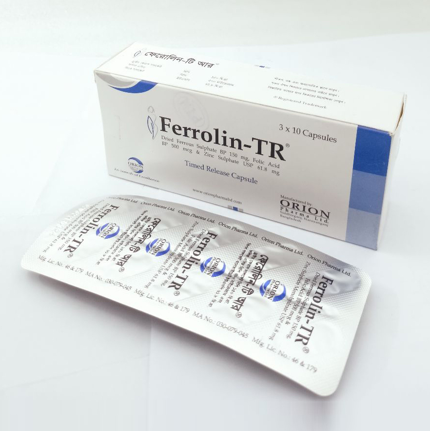 Pack Image: Ferrolin TR 150 mg Capsule (3 x 10)
