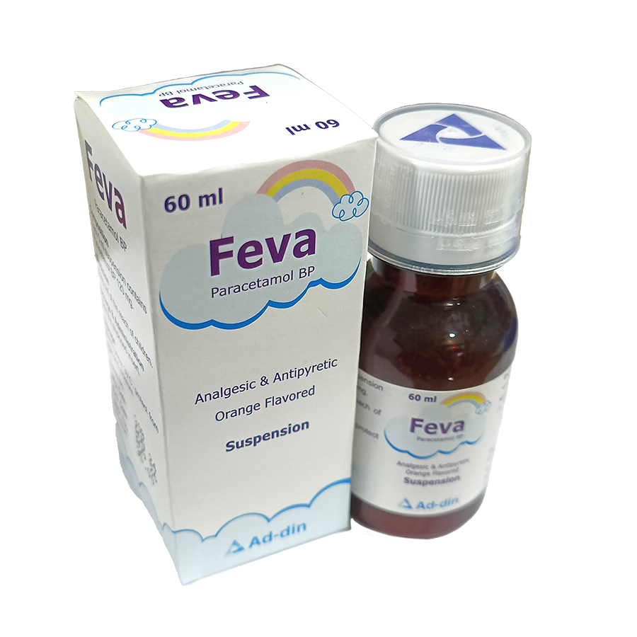 Pack Image: Feva 120 mg Suspension (60 ml bottle)