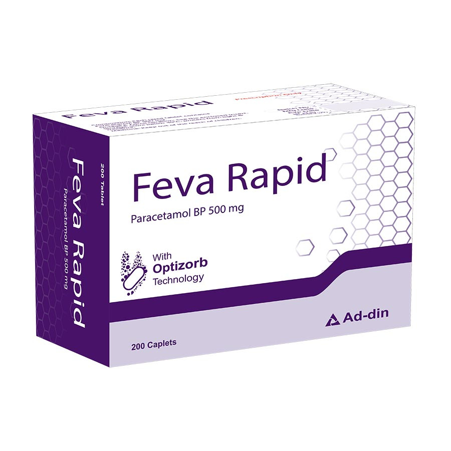 Pack Image: Feva Rapid (Actizorb) 500 mg Tablet (20 x 10)