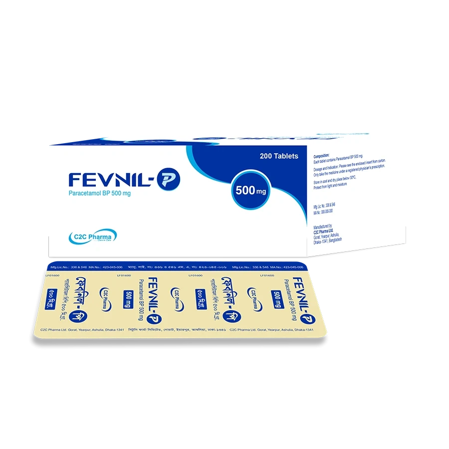 Pack Image: Fevnil-P 500 mg Tablet (20 x 10)
