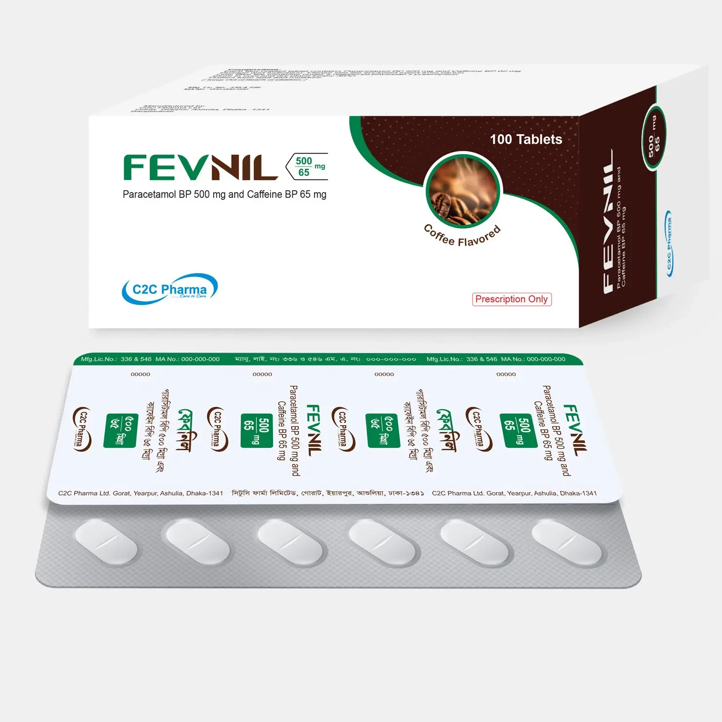 Pack Image: Fevnil 500 mg Tablet (10 x 10)