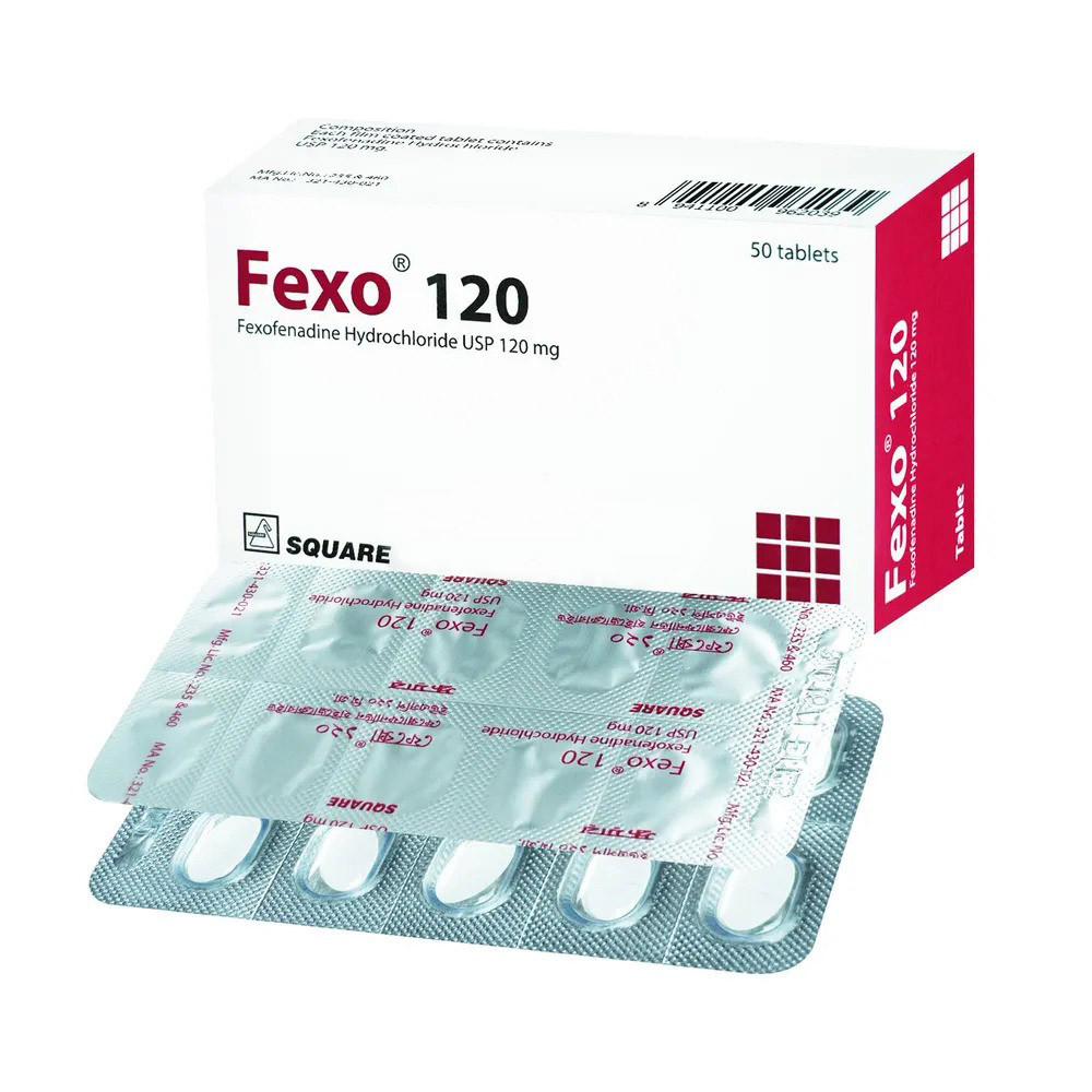 Pack Image: Fexo 120 mg Tablet (5 x 10)