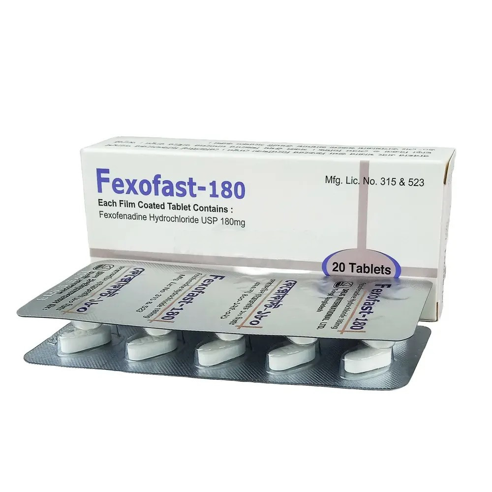 Pack Image: Fexofast 180 mg Tablet (2 x 10)