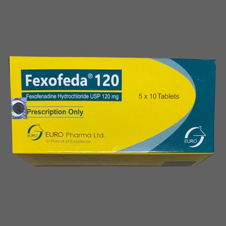 Pack Image: Fexofeda 120 mg Tablet (5 x 10)