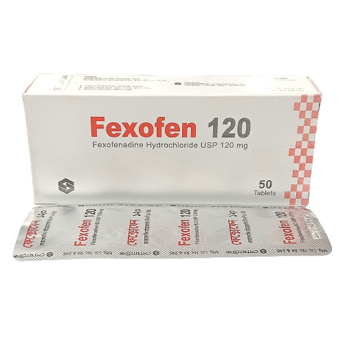 Pack Image: Fexofen 120 mg Tablet (5 x 10)