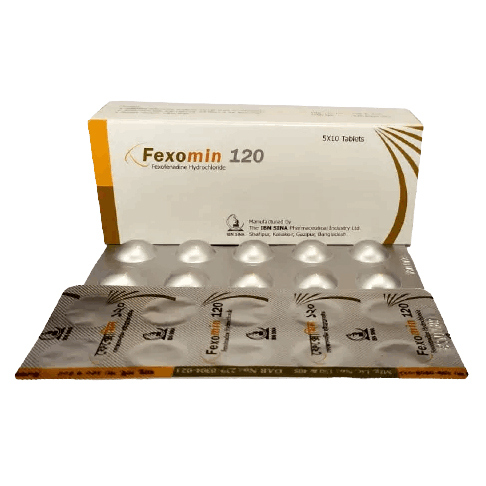 Pack Image: Fexomin 120 mg Tablet (5 x 10)