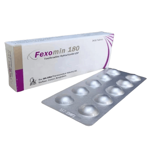 Pack Image: Fexomin 180 mg Tablet (3 x 10)