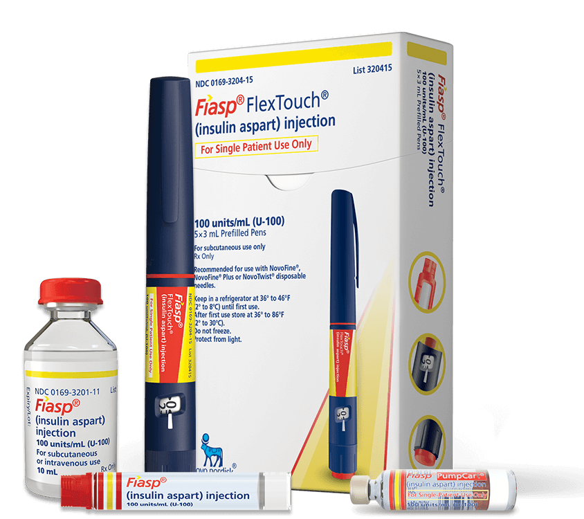 Pack Image: Fiasp FlexTouch 100 IU Injection (3 ml pen)