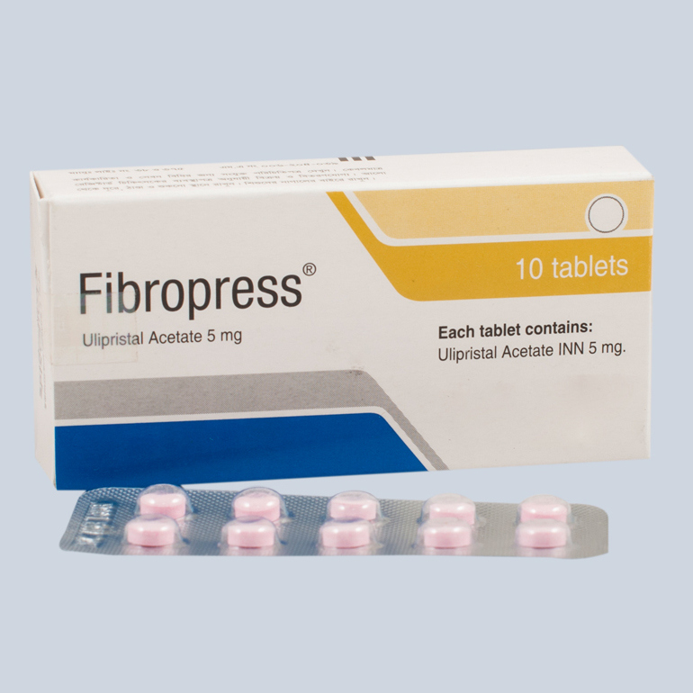 Pack Image: Fibropress 5 mg Tablet (1 x 10)