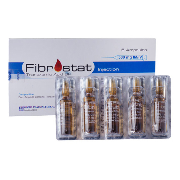 Pack Image: Fibrostat 500 mg Injection (5 ml ampoule)