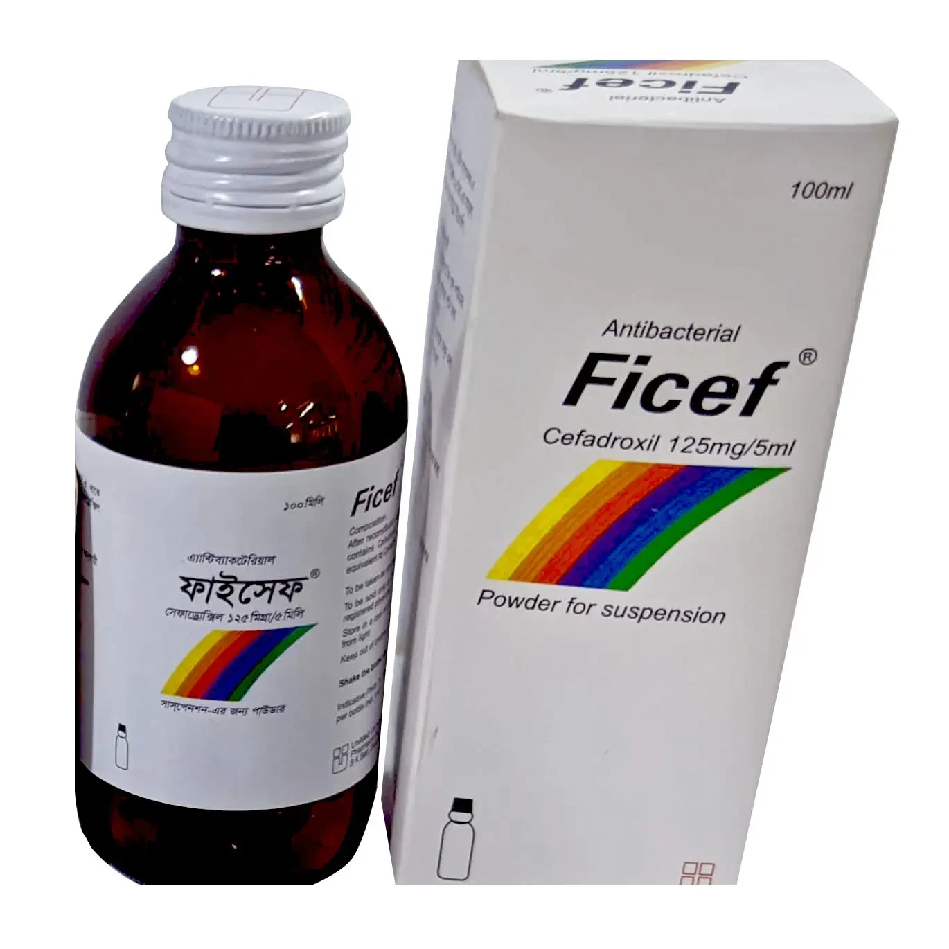 Pack Image: Ficef 125 mg Suspension (100 ml bottle)