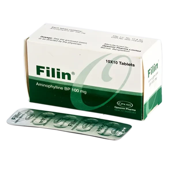 Pack Image: Filin 100 mg Tablet (10 x 10)
