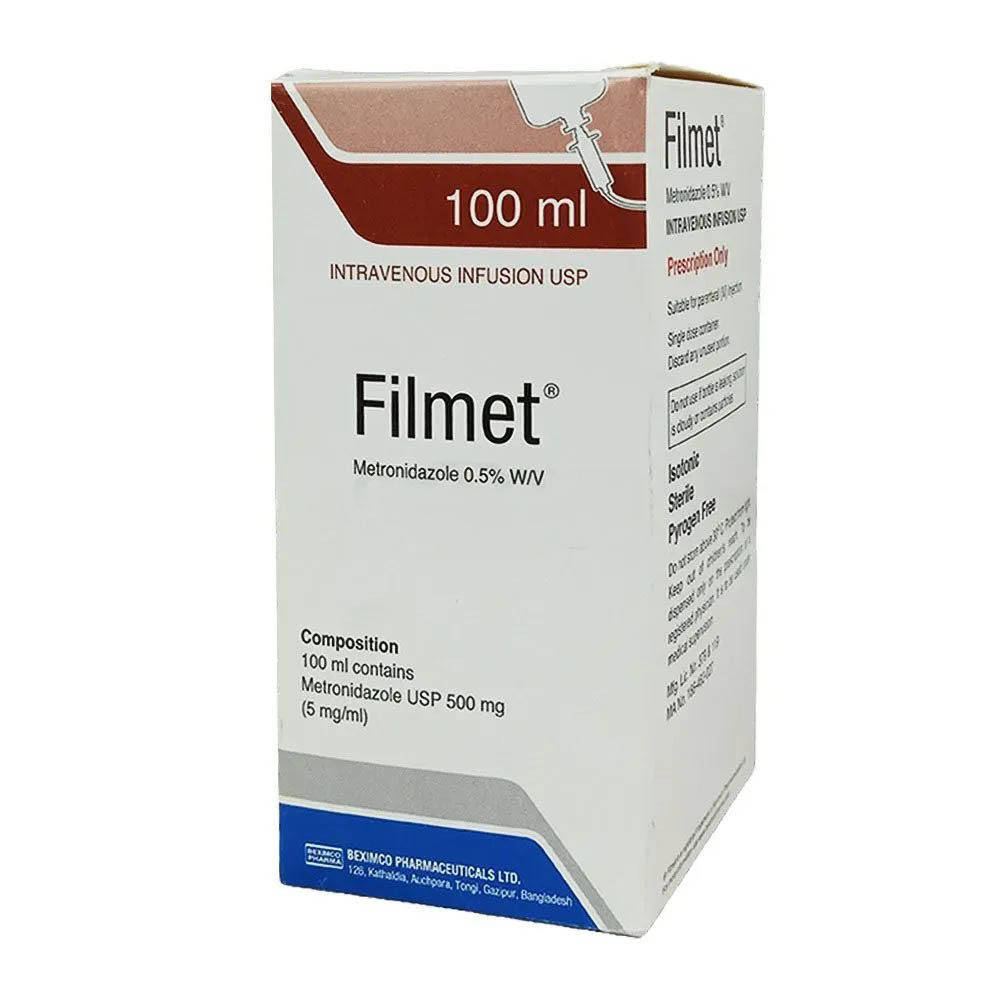 Pack Image: Filmet 500 mg Injection (100 ml bottle)