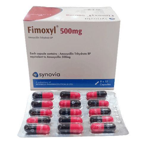 Pack Image: Fimoxyl 500 mg Capsule (8 x 15)