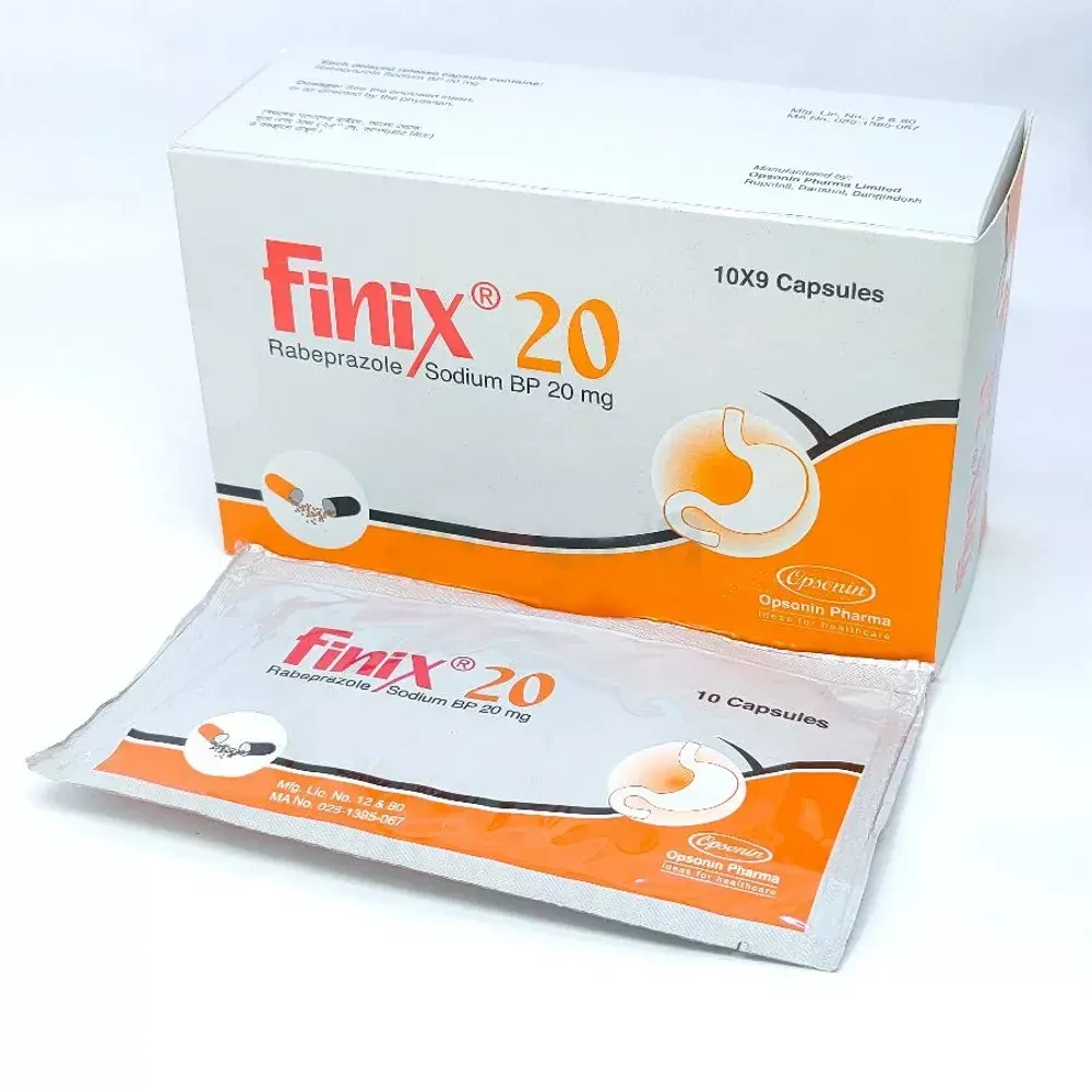Pack Image: Finix 20 mg Capsule (9 x 10)