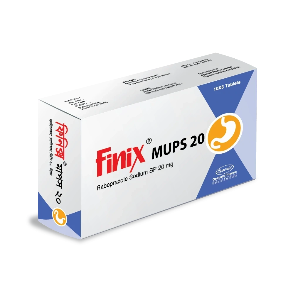 Pack Image: Finix MUPS 20 mg Tablet (5 x 10)