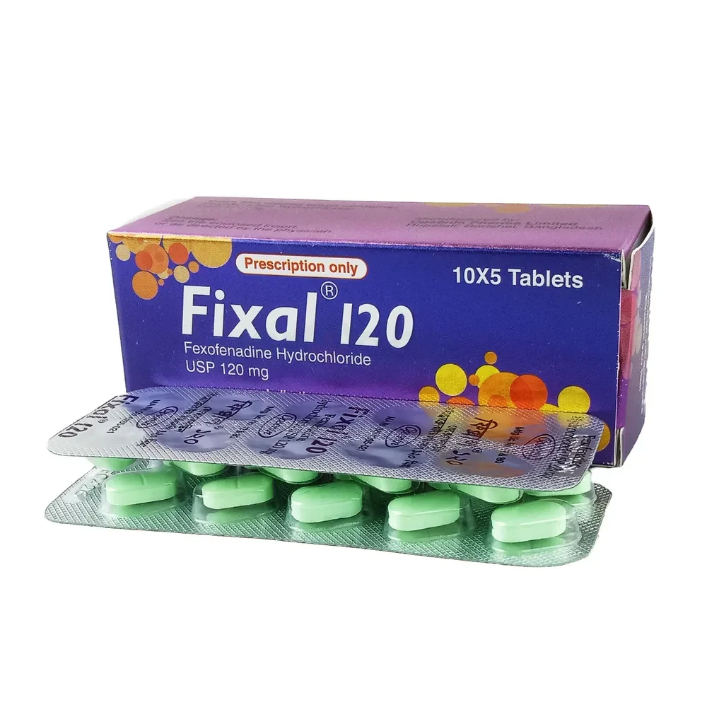 Pack Image: Fixal 120 mg Tablet (5 x 10)
