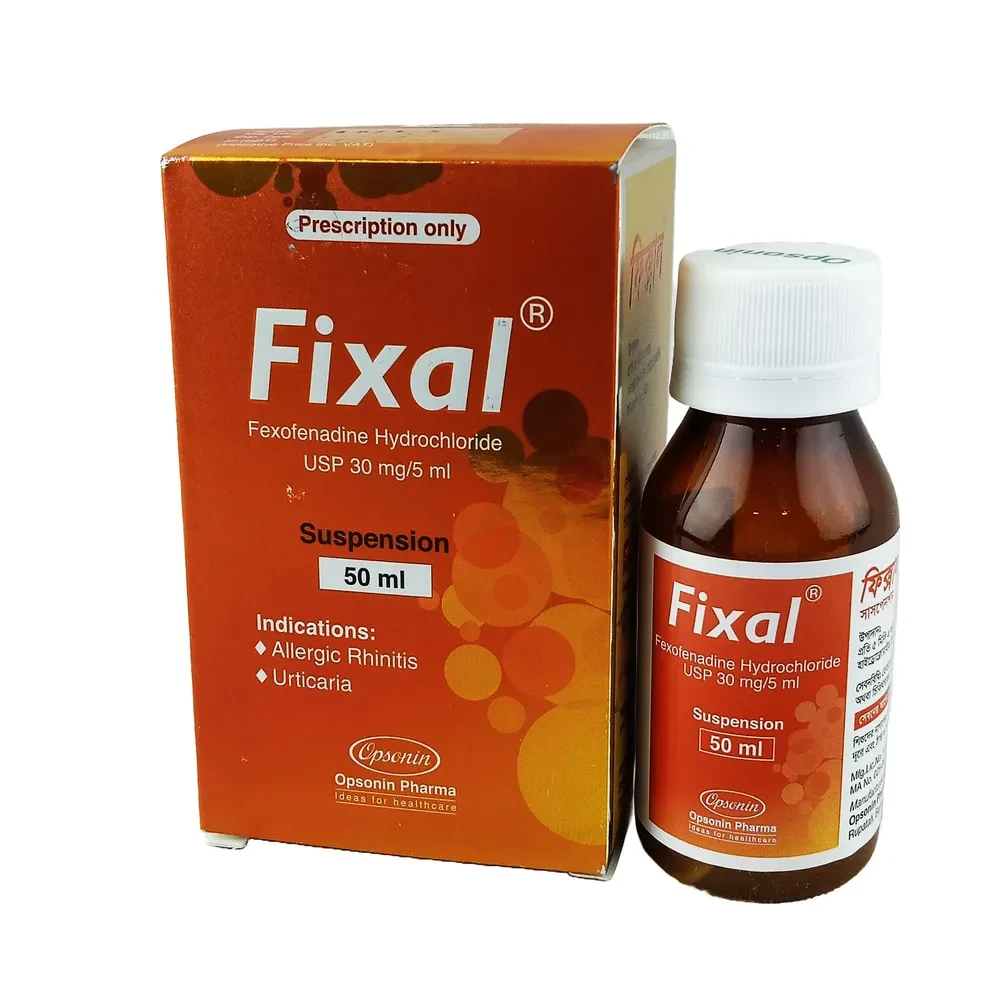 Pack Image: Fixal 30 mg Suspension (50 ml bottle)