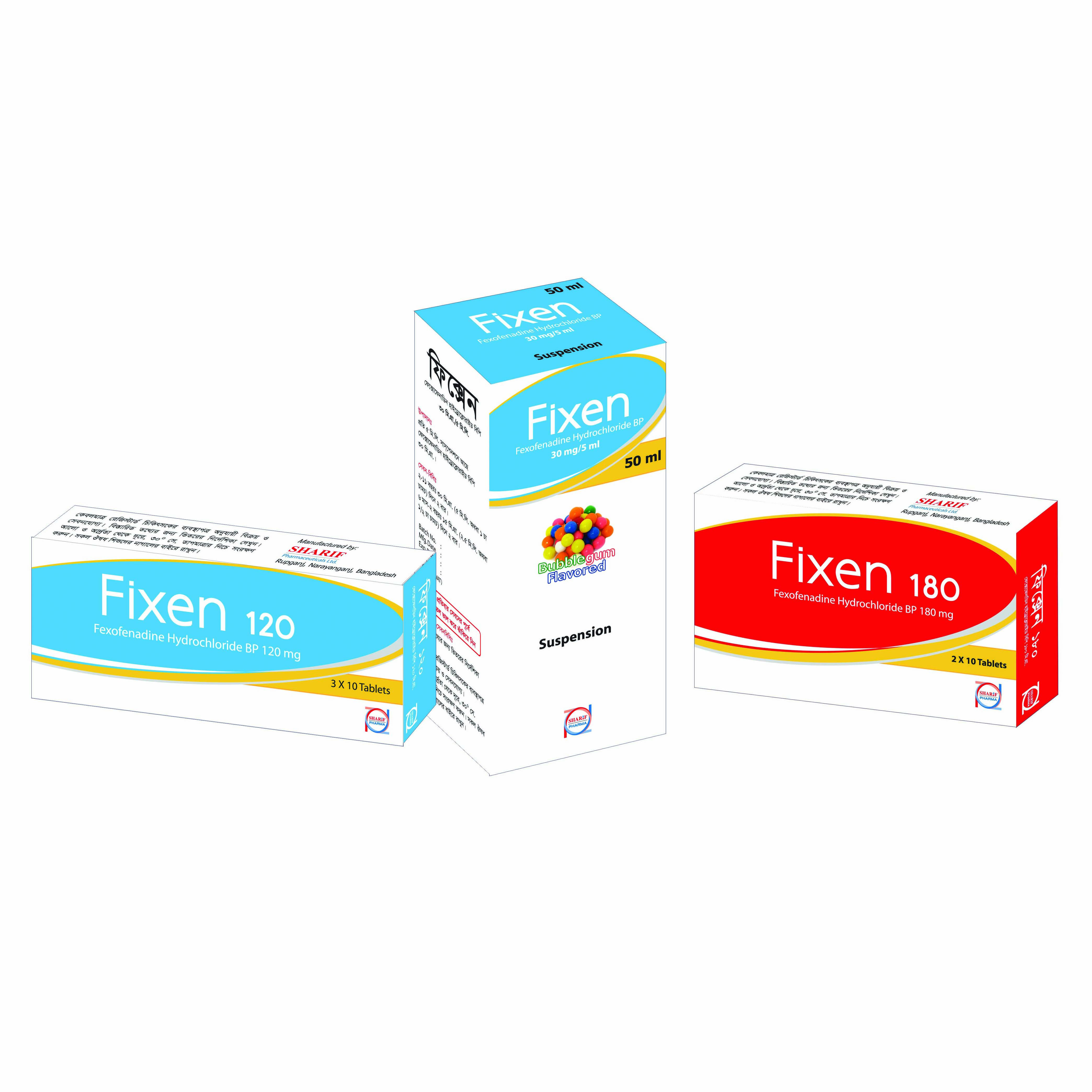 Pack Image: Fixen 180 mg Tablet (2 x 10)