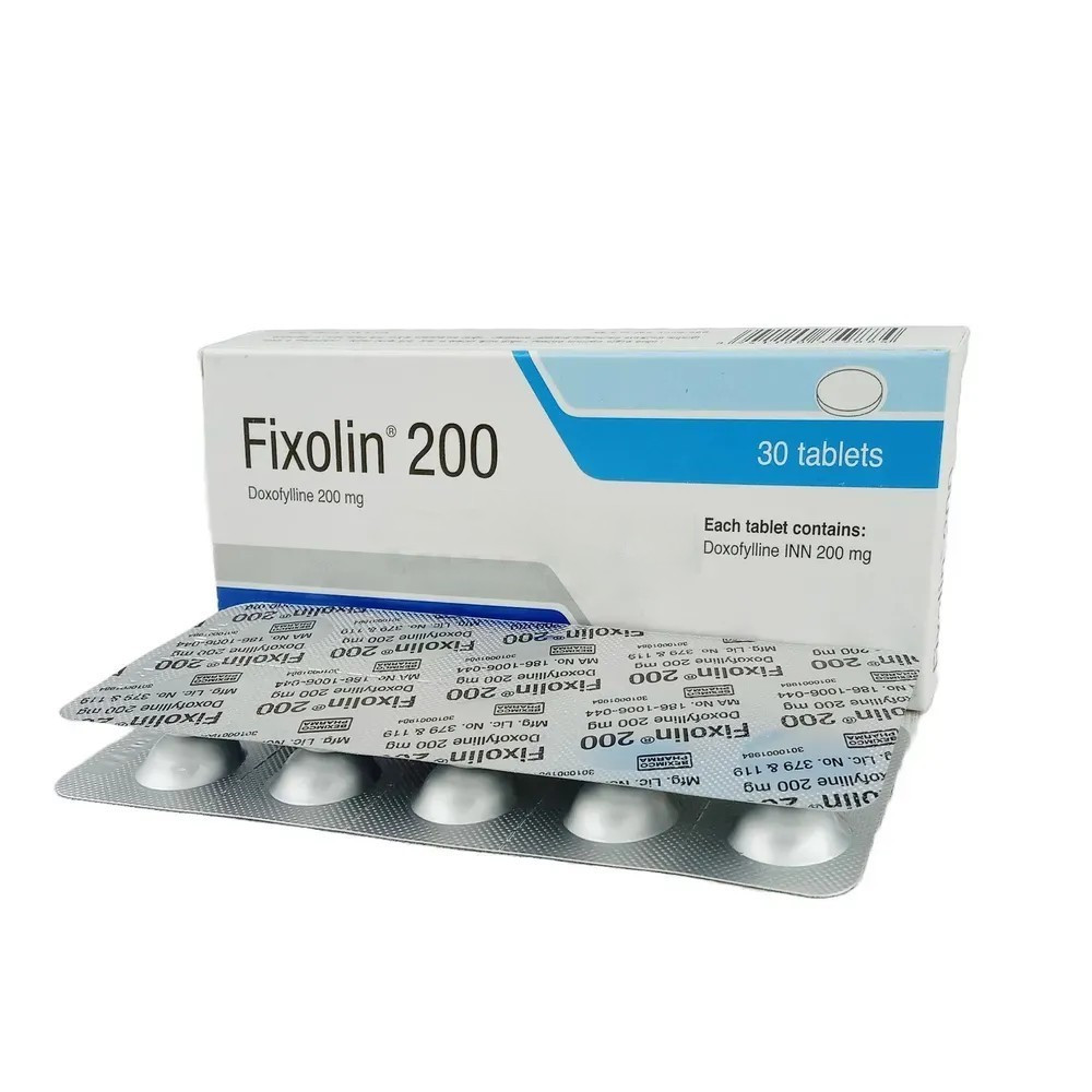 Pack Image: Fixolin 200 mg Tablet (3 x 10)